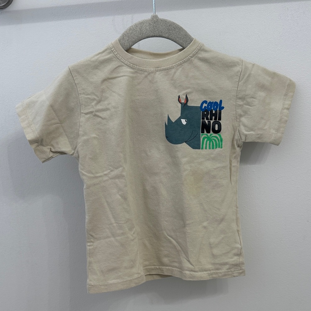 Zara Rhino Kids T-Shirt - Cream